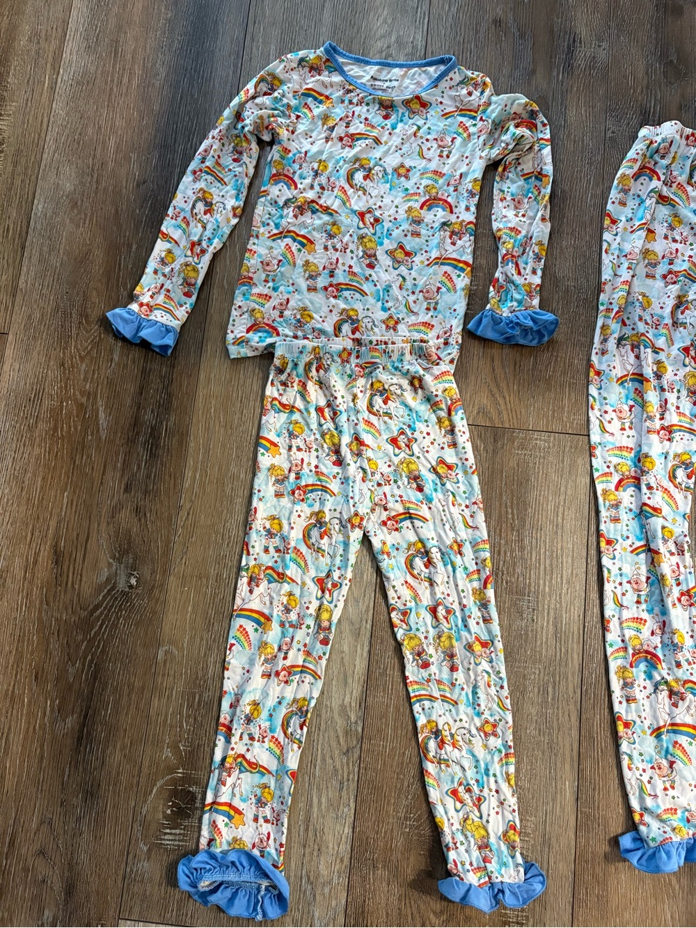 Bamboo viscose Rainbow brite 4T bundle Long Sleeve Pajama size 8-10 pants girls